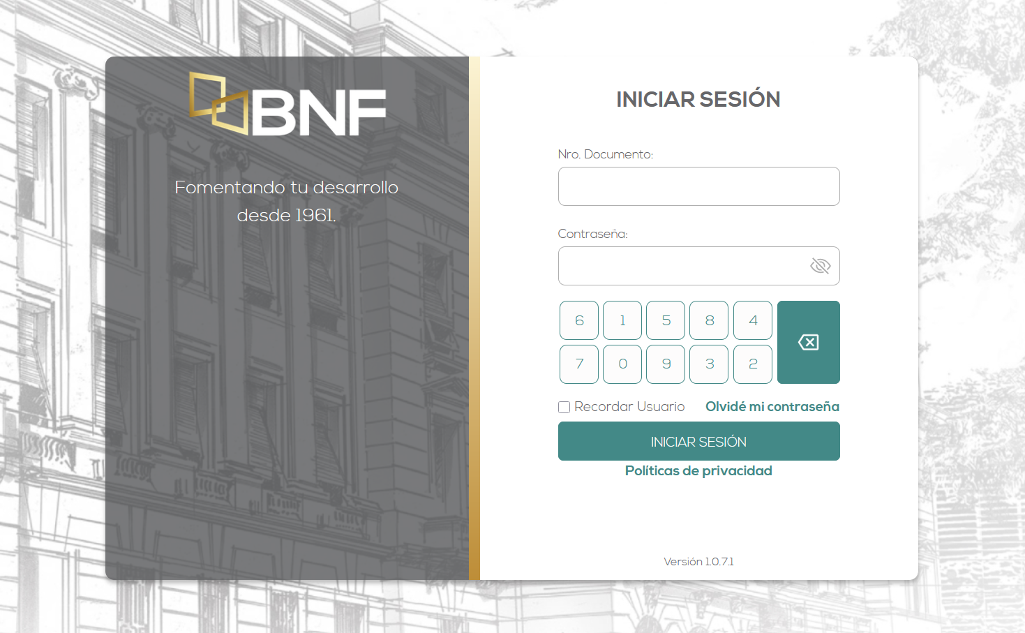 Rediseño Banca Web - Banco Nacional de Fomento